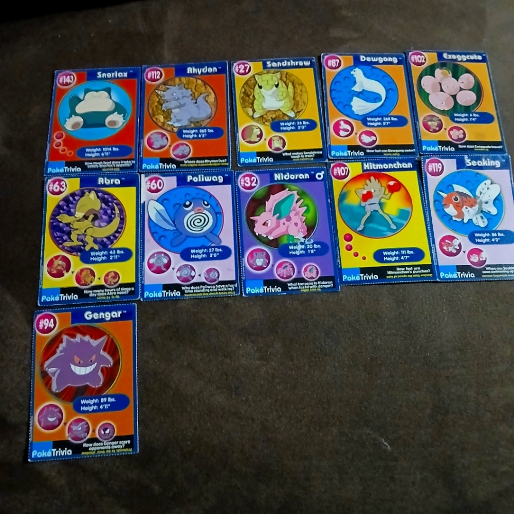 Lot of 11 Pokemon Trading cards  from the movie Mewtwo Strikes Back.